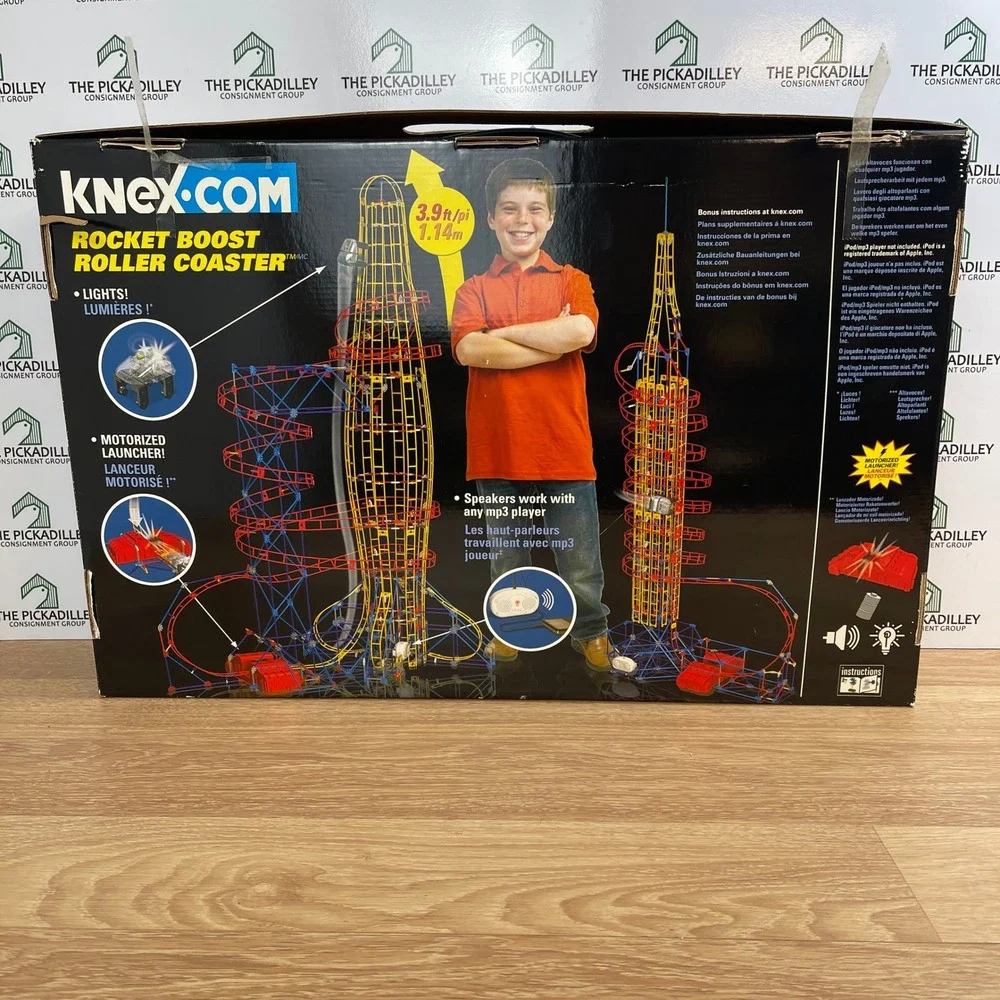 K'NEX Rocket Boost Roller Coaster Motorized Building Set 1108pc